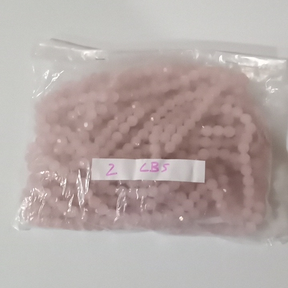 2 Pound Bag of Light Pink Color Glass Beads (Absolutely Beautiful Beads!) - Picture 3 of 5